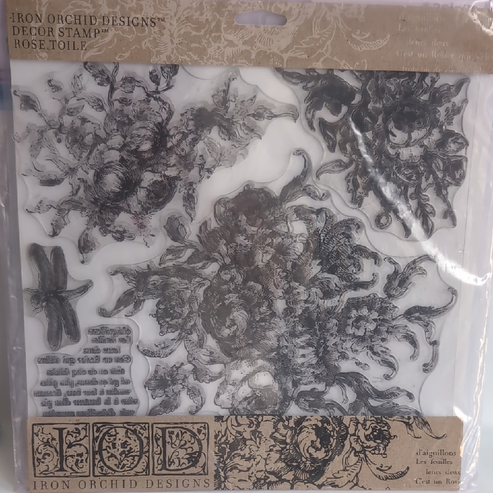 Iron Orchid Designs Decor Stamp Rose Toile IOD #0059